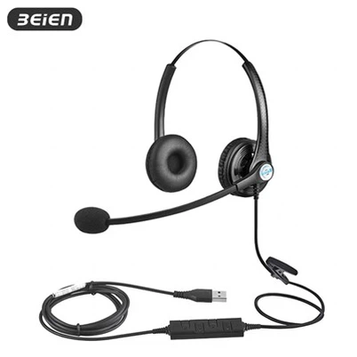 Best Binaural USB Wired Headphone For Call Center
