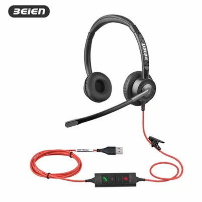 USB Dual Headset With Mic