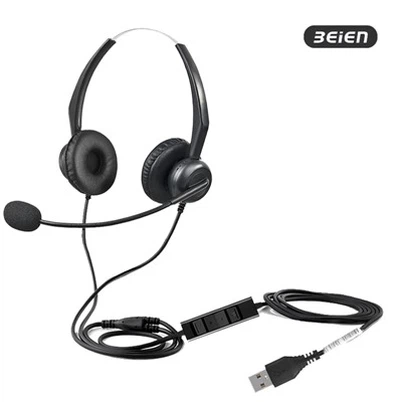 USB Wired Dual-Ear Headphones